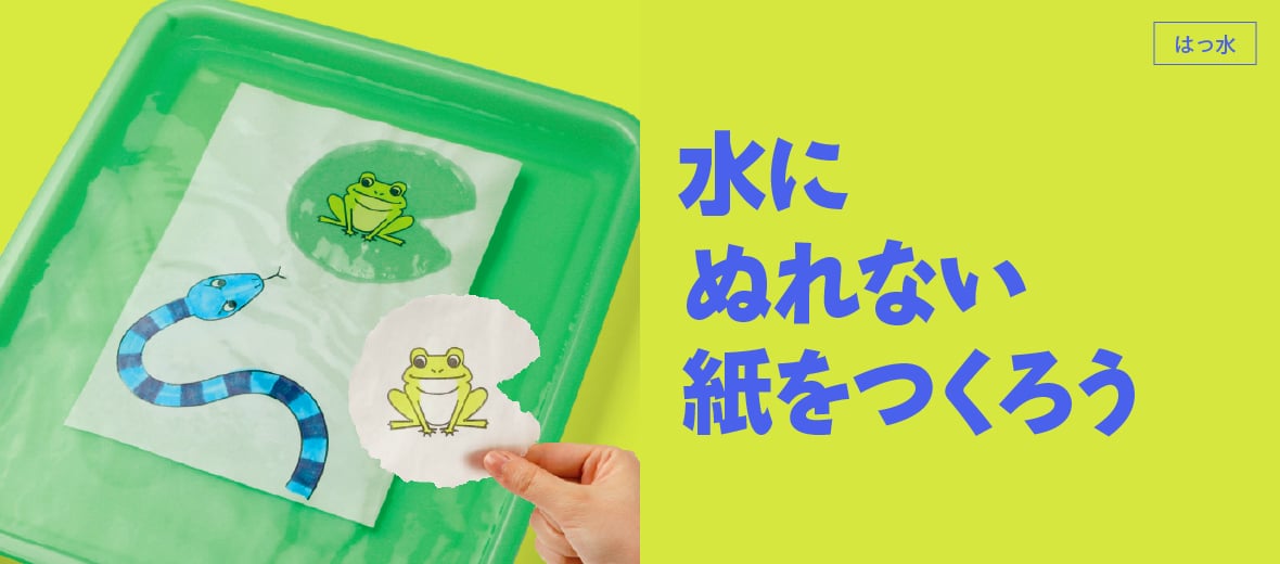 水にぬれない紙をつくろう